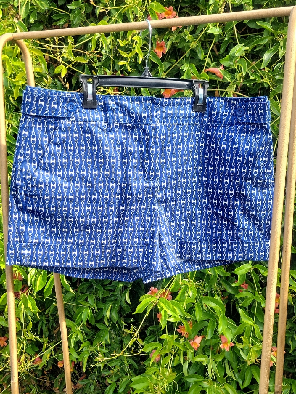 New York & Company Chainlink Design Pocketed shorts Sz 12
